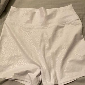 White Rebel Leopard Shorts